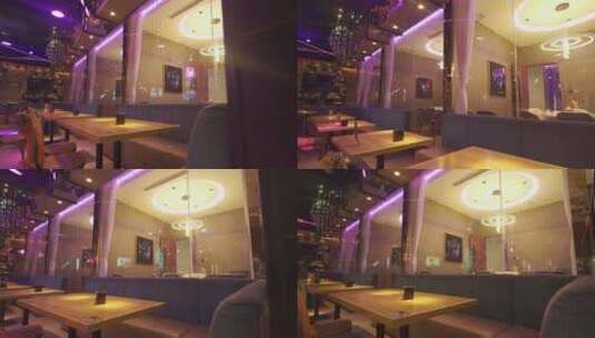 音乐餐厅的霓虹环境2高清在线视频素材下载