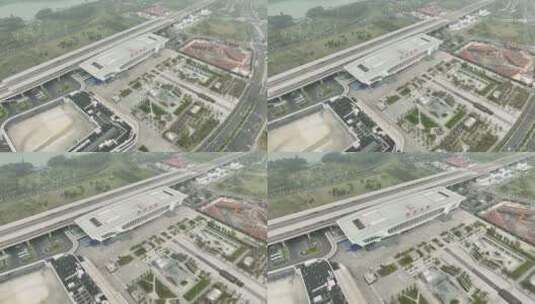 扬州高铁东站「航拍分镜7」20220705高清在线视频素材下载