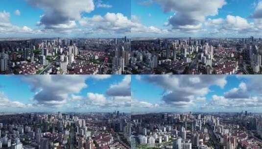 城市清晨延时航拍空镜高清在线视频素材下载