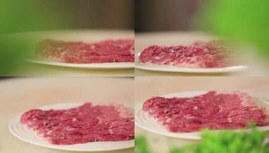 手切羊肉美食文化火锅食材高清在线视频素材下载