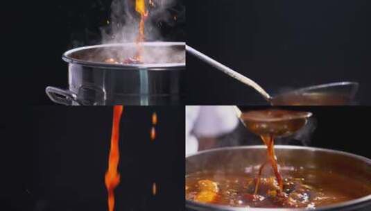 卤汁高汤制作高清在线视频素材下载