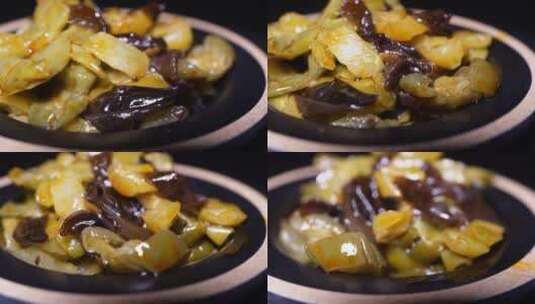 黄瓜木耳酱菜腌菜咸菜爽脆小菜高清在线视频素材下载