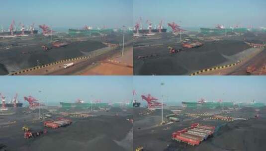 运输煤炭的港口高清在线视频素材下载