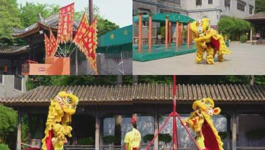 佛山祖庙舞狮实拍高清在线视频素材下载