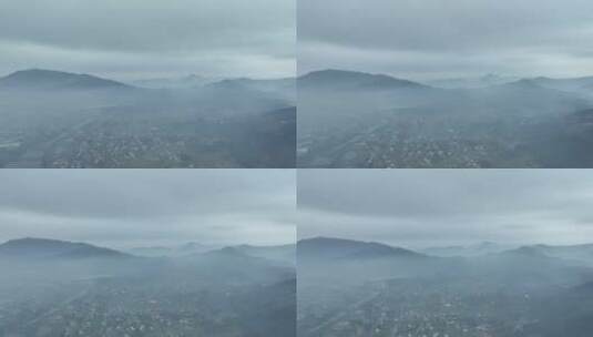 雨后农村最美生态乡村振兴农村自然山水风景高清在线视频素材下载