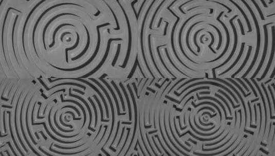 圆形迷宫三维动画高清在线视频素材下载