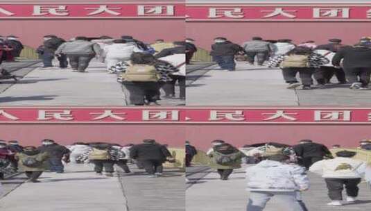 4k竖屏天安门广场景区高清在线视频素材下载