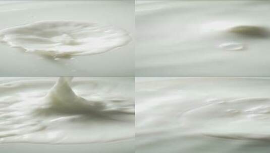 鸡蛋落入牛奶高清在线视频素材下载