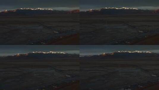 西藏旅游风光日出瞬间喜马拉雅山脉高清在线视频素材下载