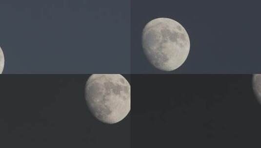 夜幕降临傍月亮风景4k高清在线视频素材下载