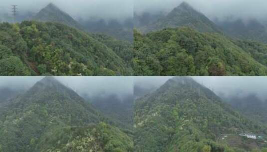 烟雨云雾缥缈的大山高清在线视频素材下载