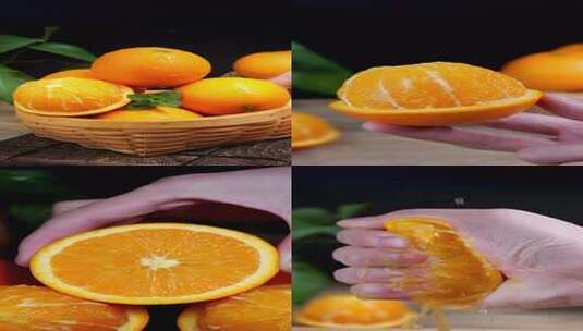 脐橙 橙子 新鲜橙子高清在线视频素材下载