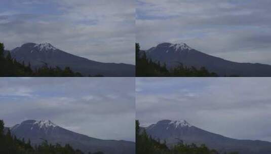 智利奥索尔诺火山上空云层的时间流逝高清在线视频素材下载