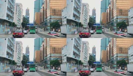2023年香港街景廣東南道出租车沿途车途视角高清在线视频素材下载