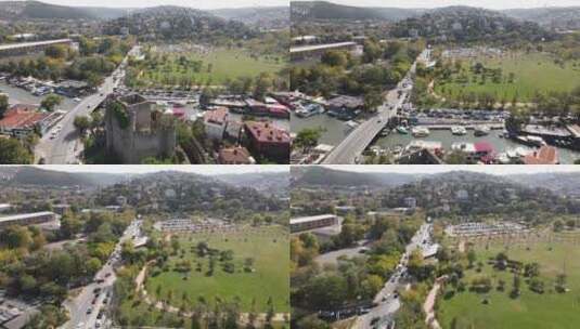 无人机拍摄城市美景高清在线视频素材下载