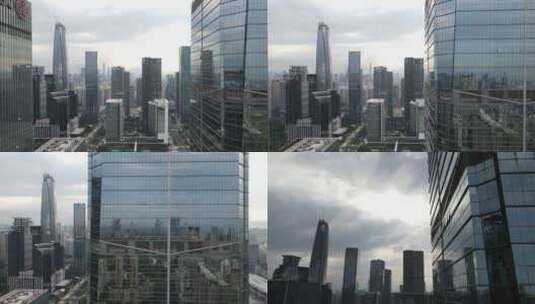 深圳CBD航拍城市建筑高清在线视频素材下载