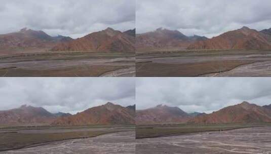 青海昆仑山脉山川河流青藏铁路大气航拍高清在线视频素材下载