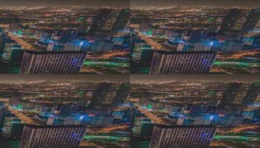 江苏无锡城市风光夜景灯光交通航拍移动延时高清在线视频素材下载