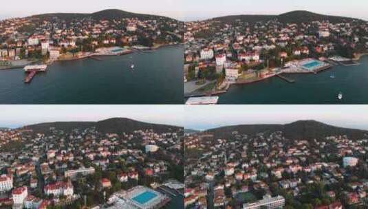 土耳其伊斯坦布尔王子群岛鸟瞰图-B高清在线视频素材下载