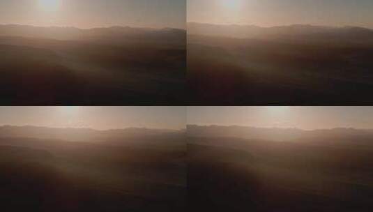 夕阳下的高山草原高清在线视频素材下载