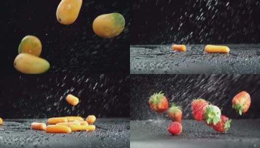 水果落下慢镜头高清在线视频素材下载