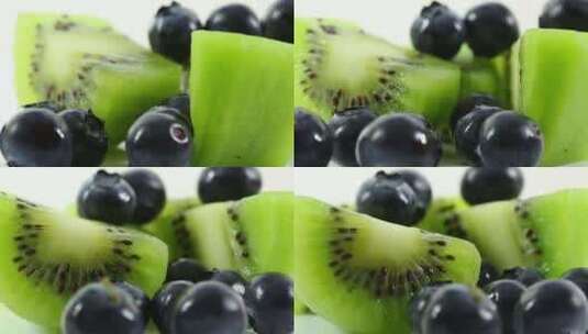 水果 蓝莓 食物 猕猴桃高清在线视频素材下载