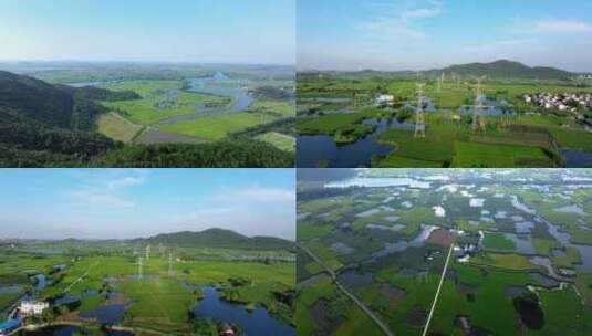 4K航拍智慧农田 水稻种植基地高清在线视频素材下载
