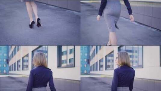 商务白领都市白领行走都市女性美女脚步高清在线视频素材下载