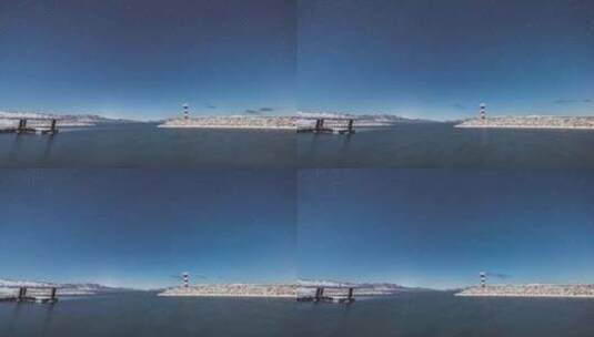 新疆赛里木湖冬季星空星轨8K延时风光高清在线视频素材下载