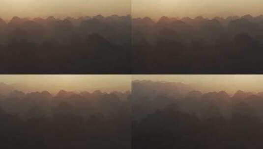 贵州兴义万峰林日出风景风光高清在线视频素材下载