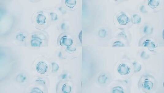 透明球形细胞生物科技背景3D渲染高清在线视频素材下载