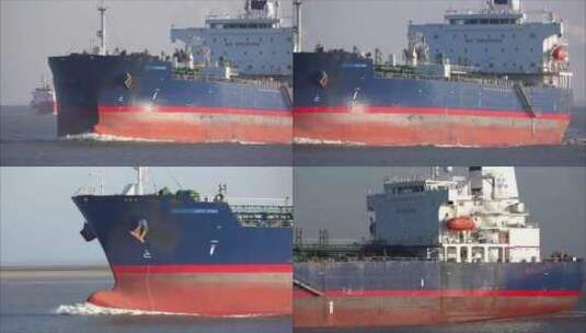 海上大油轮航行高清在线视频素材下载
