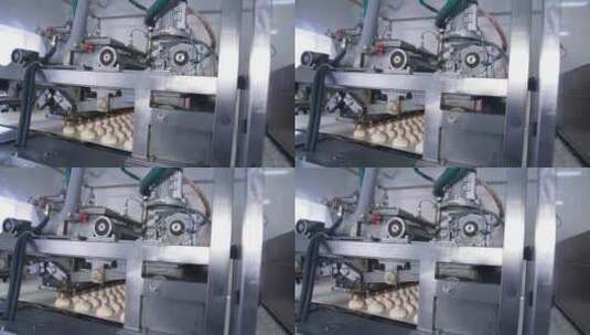复杂的机制移动以生产棉花糖甜点高清在线视频素材下载