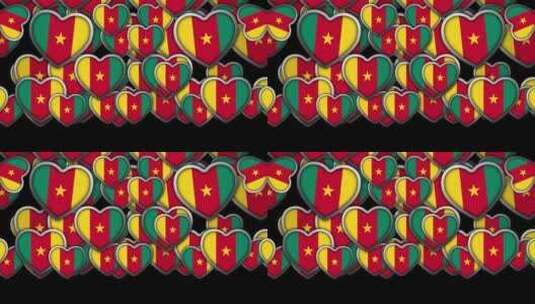 心形卡梅隆旗帜高清在线视频素材下载