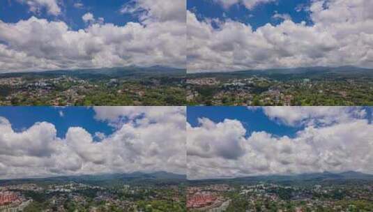 莫雷洛斯一个阳光明媚的日子，库埃纳瓦卡市高清在线视频素材下载