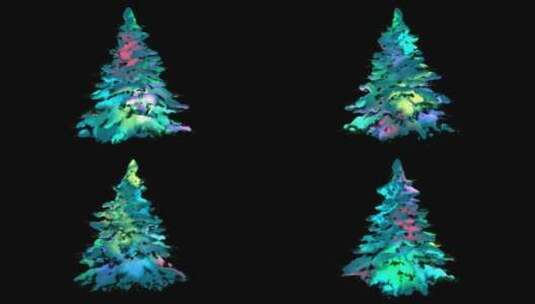 雪圣诞树高清在线视频素材下载