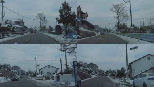 冬天车窗外冬天雪景实拍高清在线视频素材下载