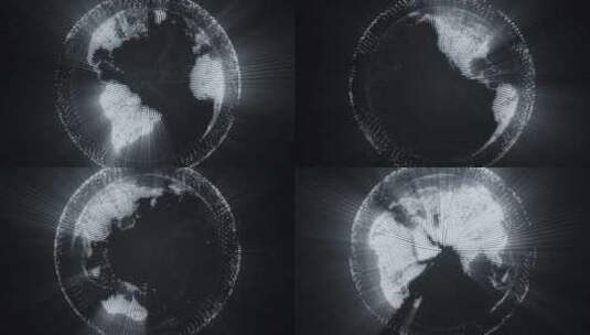 光线地球全息图5高清在线视频素材下载