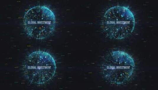 全球投资业务数字地球地球4K高清在线视频素材下载
