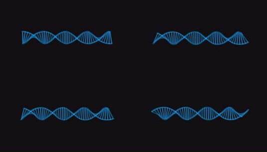 旋转DNA发光分子的3D渲染循环动画高清在线视频素材下载