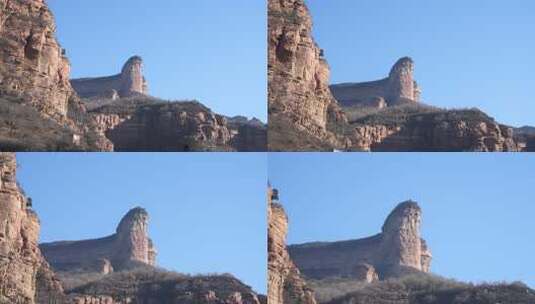 嶂石岩 山 山景 美景 景色高清在线视频素材下载