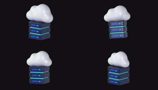 3D动画云数据库图标高清在线视频素材下载
