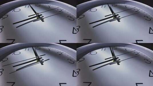 白色时钟表盘特写高清在线视频素材下载