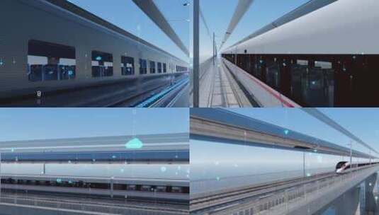 智能列车 科技运输高清AE视频素材下载