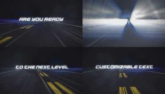 快速道路标题动画电影预告AE模板高清AE视频素材下载