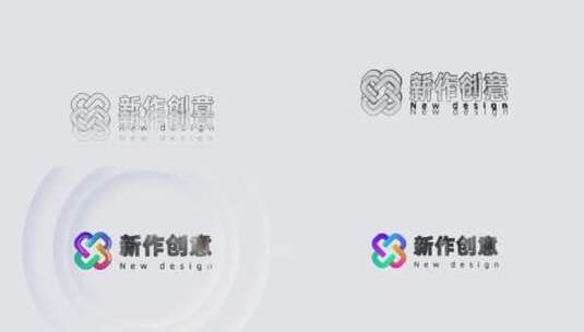 翻页 线条 创意 logo 简约 演绎高清AE视频素材下载