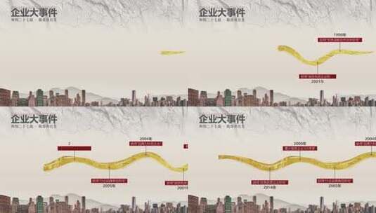 企业发展历程大事件回顾高清AE视频素材下载
