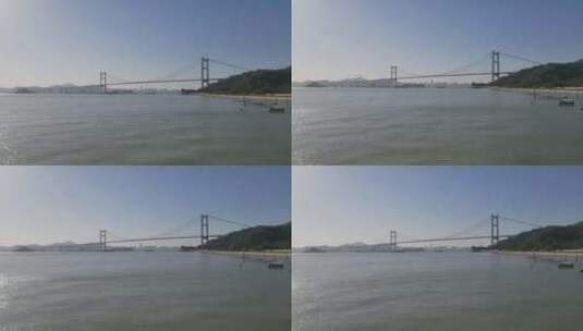 空镜-蓝天下的虎门大桥高清在线视频素材下载