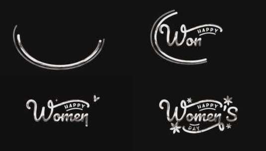 妇女节快乐文字动画高清在线视频素材下载