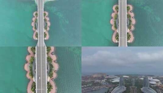 海南儋州市海花岛航拍高清在线视频素材下载